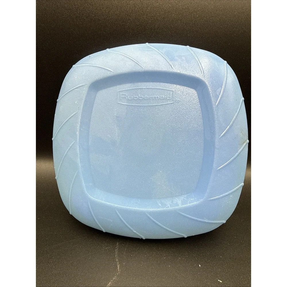 Vintage Rubbermaid Servin Saver Blue Replacement Lid #F Square EZ Top-Used 553P
